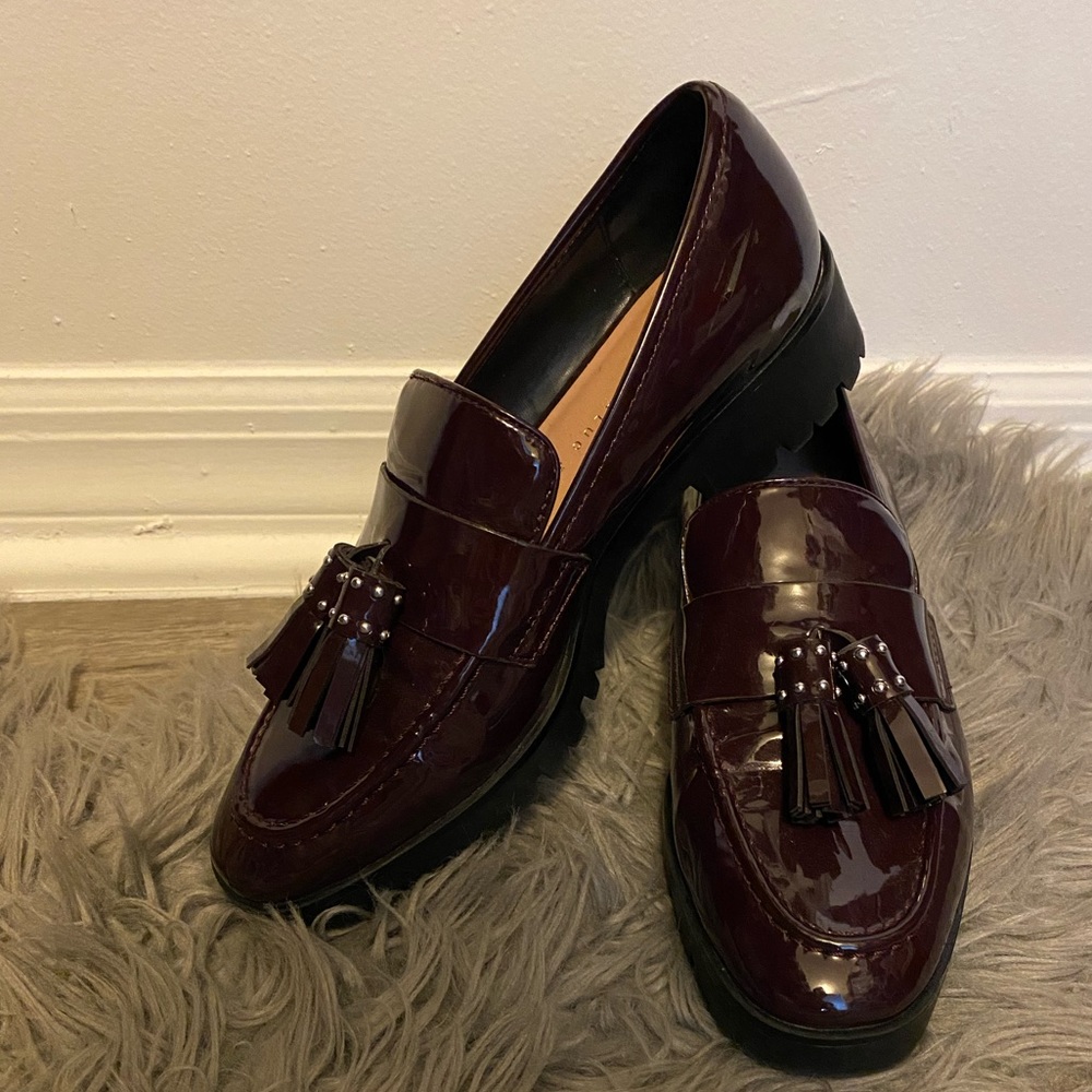 Zara lug sole loafers.